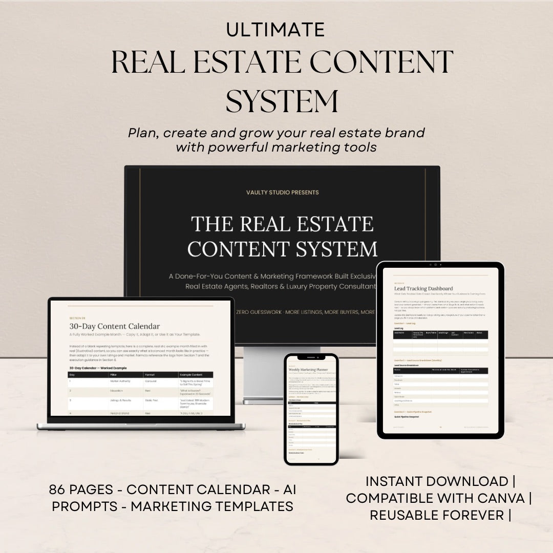 Real Estate Marketing Kit for Agents – 86 Templates + AI